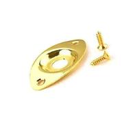 Accesorio de Guitarra Dended Placa De Conector Ovalada Salida De Guitarra Conector De Clavija Placa De Conector Conector Con Piezas De Tornillos (Color : Gold)