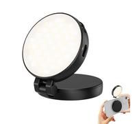 Accesorio de iluminación para teléfono, Soporte LED Plegable, para Selfie Recargable, Herramienta de creación Equipada con Espejo, Soporte electrónico Compacto para fotografía, grabación de