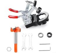 Accesorio de instalación de bisagra de copa de 35 mm con construcción de aluminio reforzado y estabilización del eje de taladro de doble rodamiento (B)