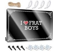 Accesorio de letreros vintage con texto en inglés "I Love Frat Boys" para cobertizo, decoración de puerta de dormitorio personalizable (30 x 40 cm)