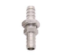 Accesorio de mamparo de púas de acero inoxidable 304 de 3/4/6/8/10/12/14/16/19/20/25/32 mm SS304, conector de cola de manguera con reductor igual, for agua y gas(14-14mm)