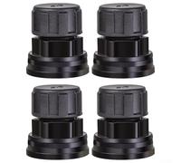 Accesorio de mamparo de rosca macho de 34 pulgadas GHT y rosca hembra NPT de 12 pulgadas para barriles de agua, piscinas y conexiones de fregadero con sello seguro (4 piezas)