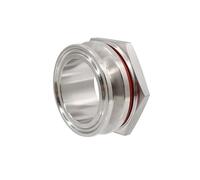 Accesorio de mamparo de triple abrazadera de 1,5" y 2", conector de tanque sanitario de acero inoxidable SS304 for cerveza y hervidores(2inch TC 64mm)