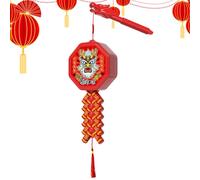 Accesorio De Mano Electrónica China,Decoración Tradicional Eléctrica Portátil Con Luz Para 2026 | Decoración Electrónica De Año Nuevo Para Festivales | Para Celebrar Ceremonias Hogar Decoración