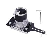 Accesorio de máquina ranuradora fácil de usar para montaje de muebles de manualidades, ofrece valla ajustable y escalas grabadas transparentes para carpintería