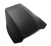 Accesorio de modificación automotriz Embellecedor Adhesivo para Reposabrazos Central De Cuero De Microfibra Estilo Carbono para Skoda para (2007-2014)(White Line)