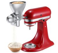 Accesorio de molino de grano de metal para batidora KitchenAid con molino de harina de 12 niveles de molienda, accesorio de molino de grano apto para moler trigo, maíz, avena, trigo sarraceno, mijo y