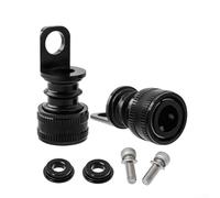 Accesorio de montaje de marco de pedal de bicicleta plegable con hebilla de liberación rápida para compatibilidad con agujeros de soporte M10 y tornillos M5 adaptables (un par de negros)