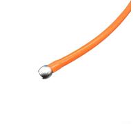 Accesorio de paja de espuma de nieve con pipeta de bola de gravedad, tubo de silicona para pulverizador de espuma de lavado a presión, tubo de succión de acero inoxidable SUS 304 (naranja)