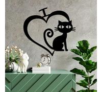Accesorio de pared de metal decorativo negro elegante, 50 x 54 cm, 100% metal, 1,5 mm de grosor, perfecto para decoración moderna del hogar y arte de pared único