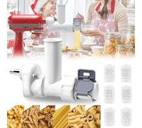 Accesorio de Pasta para Batidora de Pie Kitchenaid, Accesorios para Máquina de Pasta con 6 Herramientas para Pasta Juego de Accesorios para Spaghetti Penne Fusilli Rigatoni Ziti Macaroni