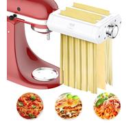 Accesorio de pasta para batidora Kitchenaid, juego 3 en 1 para accesorio de pasta Kitchenaid, incluye rodillo de hoja de pasta, cortador de fettuccine, cortador de espaguetis