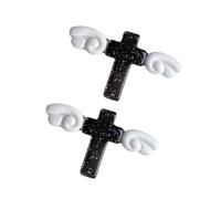 Accesorio de pelo de 2 piezas con encanto y alas brillantes para el uso diario