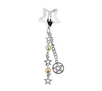 Accesorio de pelo de estrella de aleación de moda con diseños de cadena que son portátiles para mejorar los festivales de música y reuniones de tus estilos