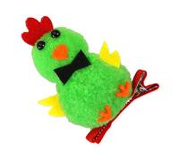 Accesorio de pelo de pollo con temática de dibujos animados para niños y adultos que aman vestirse de temporada, adorno de pelo de pollito verde