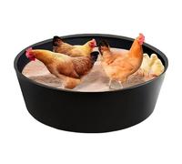 Accesorio de Pollo cooperativo: baño de Polvo de Pollo Plegable, sin Fondo de 25 Pulgadas, contenedor de Aves de Corral Ajustable, estación de Limpieza de gallinas de Piscina al Aire Libre, Equip