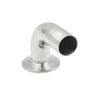 Accesorio de púas for manguera de acero inoxidable SUS304, codo de 90 grados con triple abrazadera, for mejoras del hogar, conector de tubería con férula de triple abrazadera(12.7mm Ferrule 25.4)