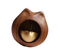 Accesorio de puerta inspirado en el este con forma alegre, construcción de madera natural, productor de sonido para áreas de trabajo, forma acogedora de madera