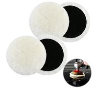 Accesorio de pulido compatible con lijadora orbital Bosch de 125 mm, 4 unidades, almohadillas de pulido de lana de cordero, almohadillas de pulido para lijadora excéntrica con , suelo de corcho, faros