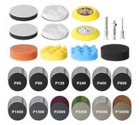 Accesorio de pulido, destornillador inalámbrico, 75 mm, discos de lijado húmedo, faros, juego de pulido, esponja de pulido, destornillador inalámbrico, almohadilla de pulido, para pulidor de
