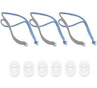Accesorio de repuesto compatible con la almohada nasal ResMed Airfit P10, incluye 3 correas superelásticas y 6 clips de ajuste (paquete de 3)