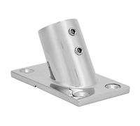 Accesorio de riel de acero inoxidable con base de 60 grados para tubos de 7/8 pulgadas, pulido con espejo, pared gruesa, adecuado para yates, barcos, barcos de fibra de vidrio