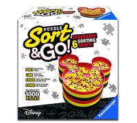 Accesorio de rompecabezas de Ravensburger 17975 Disney Mickey Mouse Sort & Go Jigsaw - Servicio de plstico en forma de plstico en forma de mickey M