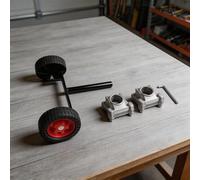 Accesorio de rueda de recortadora de cuerda para ejes de 26 mm y 28 mm, rueda guía de asiento fijo para comedor de césped, accesorio de plástico resistente para el cuidado del césped para reducir la