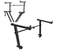 Accesorio de Segundo Nivel para Soporte de Teclado, Adaptador de Extensión de Soporte para Teclado en Forma de L con Altura Ajustable de 42cm a 75cm,