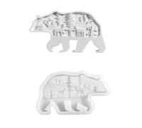 Accesorio de silicona flexible para crear soportes de osos polares, decoración con resina y uso diario en forma de oso polares