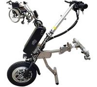 Accesorio de silla de ruedas de bicicleta de mano eléctrica Dispositivo de tracción de silla de ruedas de 500 W, tracción delantera de bicicleta de mano, rango de crucero: 70 km, 3 velocidad
