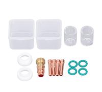 Accesorio de soldadura TIG conjunto de cobre premium PTFE 13pcs Kit para WP 17 18 26 de de de soldadura Copa de vidrio conector de pinza de electrodo