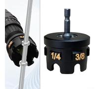 Accesorio de taladro con cremallera para tuerca, llave de vaso para varillas roscadas, carcasa termoplástica resistente con núcleo de acero, para 1/10.2 cm, 3/20.3 cm, 1/5.1 cm