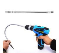 Accesorio de taladro eléctrico flexible extensión de eje de metal con vástago hexagonal de 1/4 pulgadas, diseñado para su uso en lugares pequeños o difíciles de alcanzar (300 mm)