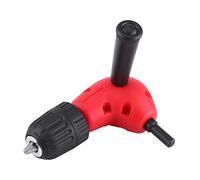 Accesorio de taladro en ángulo recto de 90 grados |Fuerza de rotación de 20 N.m para espacios reducidos |Adaptador de portabrocas sin llave de vástago redondo de 0,8-10 mm / 9,5