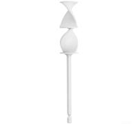 Accesorio de taladro mezclador de resina epoxi, agitador de pintura en espiral doble para mezclar sin burbujas, paleta de plástico de 165 mm compatible con velocidad variable (blanco)
