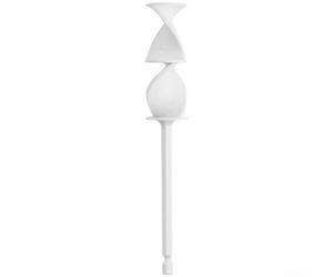 Accesorio de taladro mezclador de resina epoxi, agitador de pintura en espiral doble para mezclar sin burbujas, paleta de plástico de 165 mm compatible con velocidad variable (blanco)