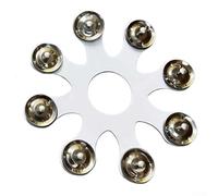 Accesorio de tambor de metal para platillos Hi Hat con sonajeros para una adición única a tu juego de percusión (blanco)