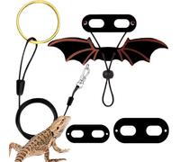 Accesorio De Trajes Para Animales Pequeños - Arnés De Cosplay Dragón | Arnés De Arnés De Dragón Barbudo Con Arnés De Dragón Con 3 Paquetes De Anfibios Ajustables De Murciélago Accesorios De Disfraz
