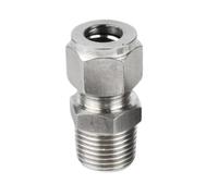 Accesorio de tubería de acero inoxidable 304, conector de unión de tubo de compresión, 1/8, 1/4, 1/2 pulgada NPT macho × 3, 4, 6, 25 mm, 1 pieza(BSPT,4MM_1/8INCH)