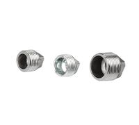 Accesorio de tubería de acero inoxidable, rosca hembra macho BSP de 1/2", 3/4" y 1", conector de tapa interna.(5,5 Pcs)
