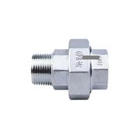 Accesorio de tubería de conexión en vivo de acero inoxidable 304 BSPT de 1/4" con rosca macho a hembra.