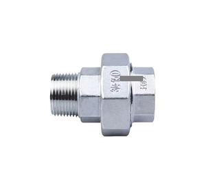Accesorio de tubería de conexión en vivo de acero inoxidable 304 BSPT de 1/4" con rosca macho a hembra.