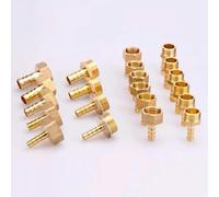 Accesorio de tubería de latón con rosca macho, reductor de cola de manguera, conector de acoplamiento de junta de pagoda, púa de 10 mm, 1/8"