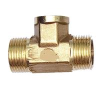 Accesorio de tubería de latón for fontanería neumática, rosca macho/hembra 1/8, 1/4, 3/8, 1/2 BSP, accesorios de cobre tipo T, adaptador de agua, aceite y Gas(Male-F-M,1/4")