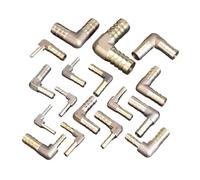 Accesorio de tubería de manguera con púas de latón: Acoplamiento de codo igual/reductor (4 mm-25 mm) - Adaptador de tubo conector de púas de cobre for agua y aire(10mm-6mm)