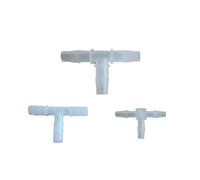 Accesorio de tubería de plástico de 1,6 mm a 25 mm, conector de manguera de inserción de PP for tanque de peces, con púa Pagoda de 3 vías, tipo T, for jardín y hogar.(4mm Flat)