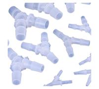 Accesorio de tubería de plástico tipo Y de 2,4-19,5 mm, conector de manguera de riego de 3 vías con púa Pagoda, accesorio divisor de manguera for acuario.(1 Pcs,2.4mm Small)