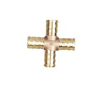 Accesorio de tubería de púas de latón, 3/4 vías, codo recto TY, conector de púas de cobre de 6, 8, 10, 12, 14, 16 y 19 mm, adaptador de acoplamiento(4-way,6MM_COPPER)