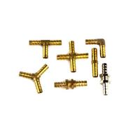 Accesorio de tubería de púas de latón, conector de 2, 3 y 4 vías for mangueras de 4 mm, 5 mm, 6 mm, 8 mm, 10 mm, 12 mm, 16 mm y 19 mm, accesorios for tubos de agua de cobre tipo pagoda.(A-T type,Barb